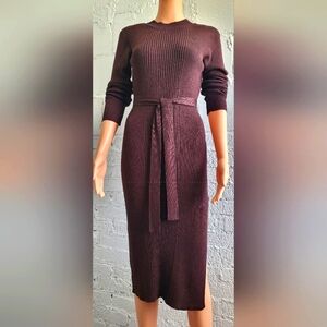 Elegant Brown Knit/Tea Dress. S